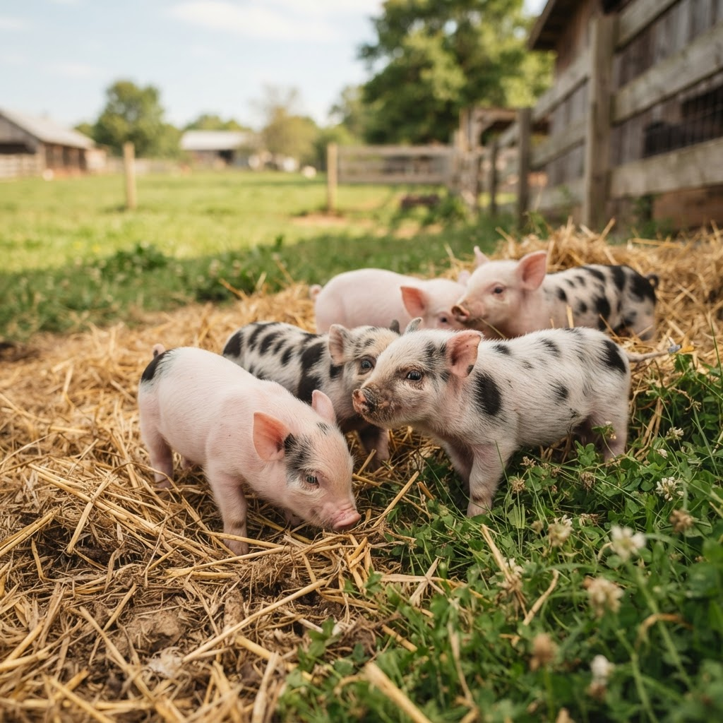 Baby Hogs on the farm