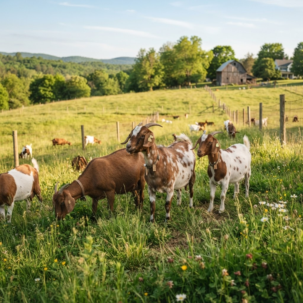 Goats on the farm