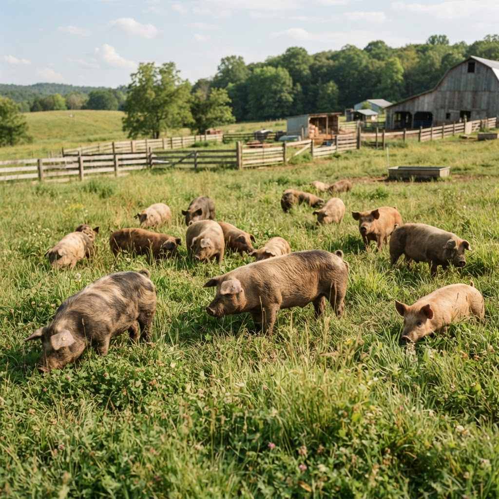 Hogs on the farm